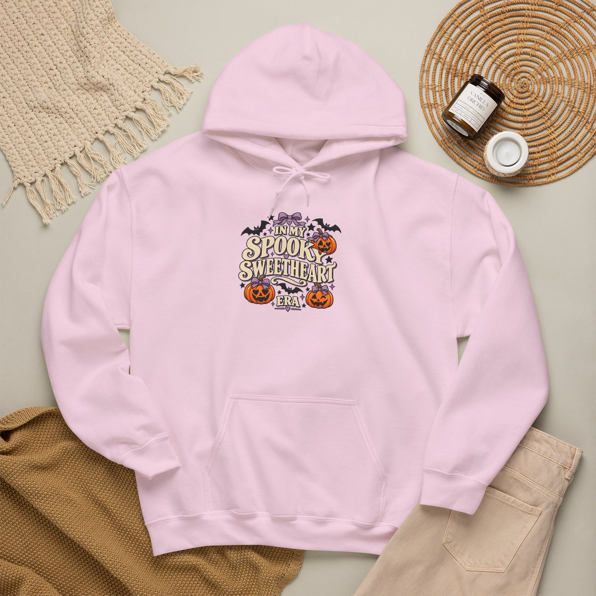 In My Spooky Sweetheart Era | Premium Boutique Pullover Hoodie Halloween Retro Pumpkin Graphic  Cute Spooky Fall Top