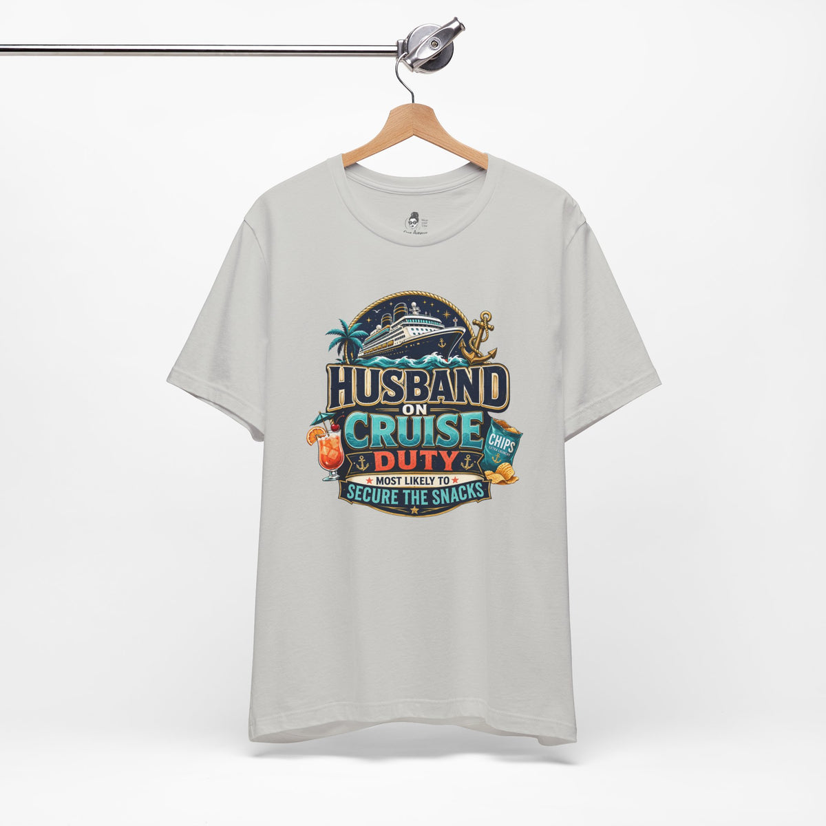 Husband on Cruise Duty Snacks Secured Shirt, Funny Mens Vacation Tee | Cruise Travel Collection