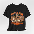 Pumpkin Spice And Amazing Grace | Premium Boutique Unisex T-Shirt Fall Christian Faith Graphic Autumn Pumpkin Inspirational Top