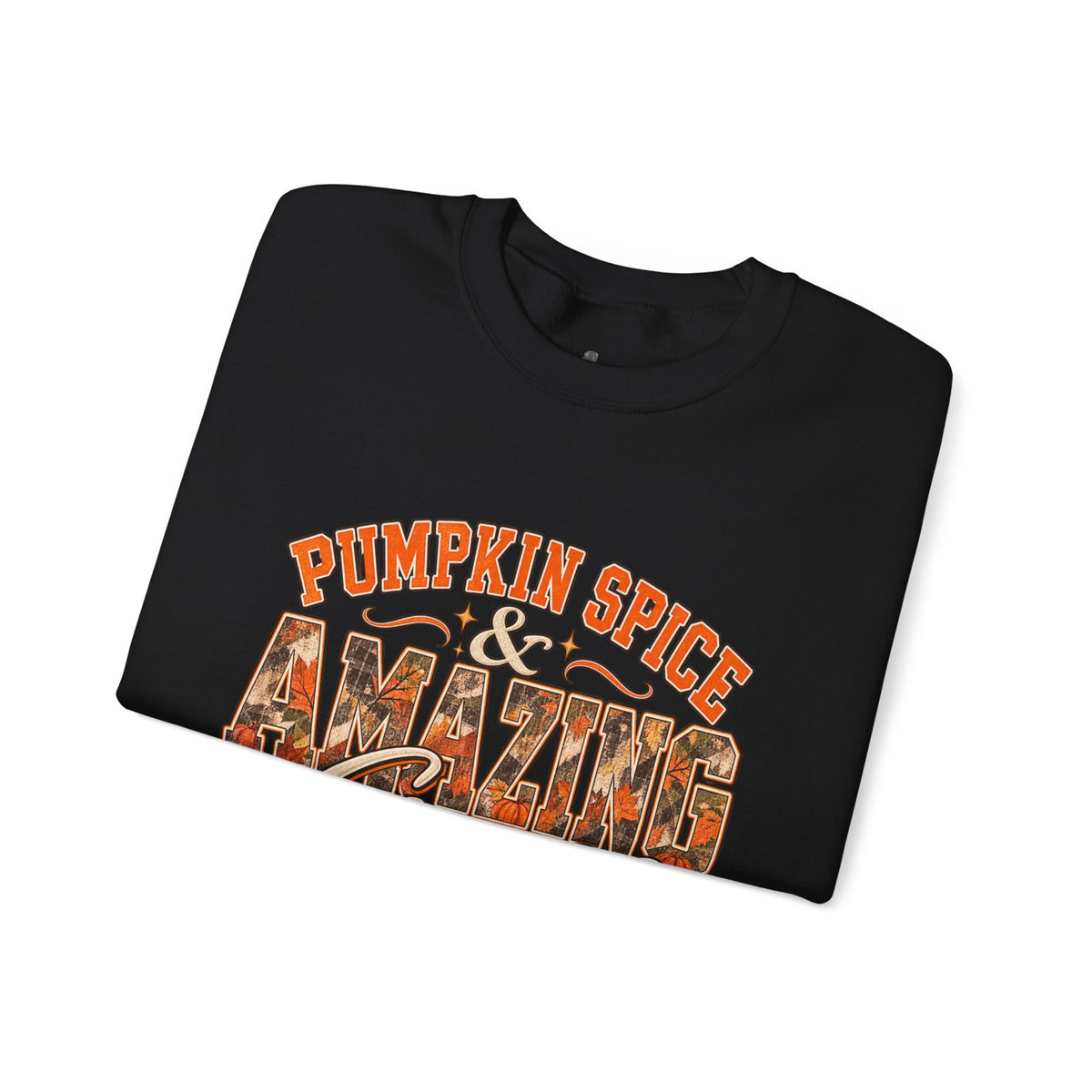Pumpkin Spice And Amazing Grace | Premium Boutique Crewneck Sweatshirt Fall Christian Faith Graphic Autumn Pumpkin Inspirational Top