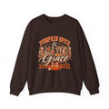 Pumpkin Spice And Amazing Grace | Premium Boutique Crewneck Sweatshirt Fall Christian Faith Graphic Autumn Pumpkin Inspirational Top