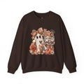 Boo But Make It Boutique | Premium Boutique Crewneck Sweatshirt Halloween Patchwork Ghost Graphic Cute Fall Bow Spooky Top