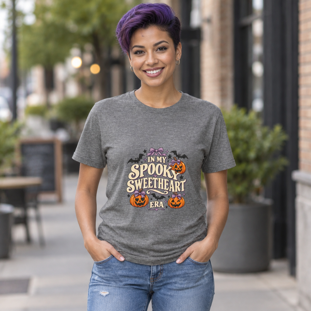 In My Spooky Sweetheart Era | Premium Boutique Unisex T-Shirt Halloween Retro Pumpkin Graphic  Cute Spooky Fall Top