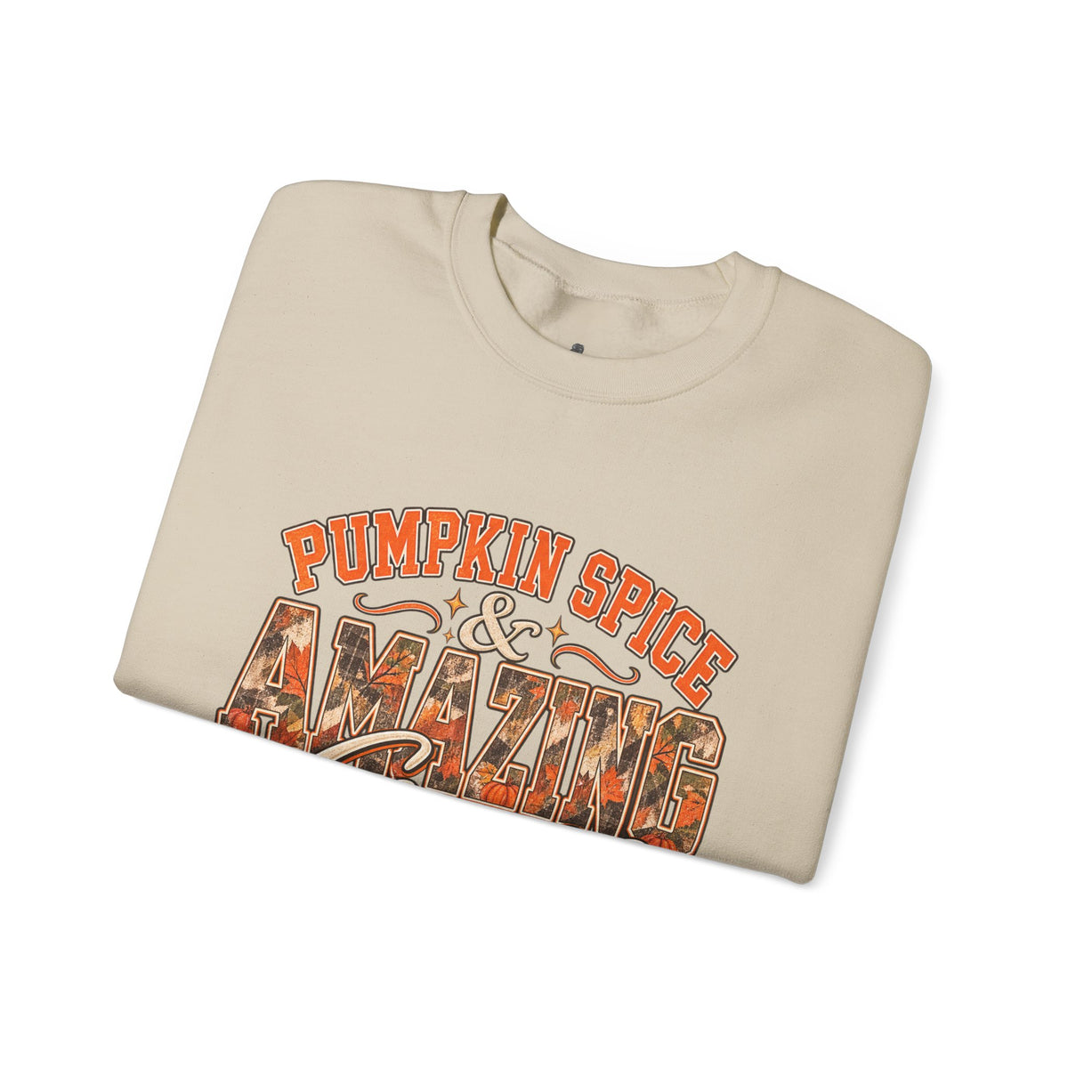 Pumpkin Spice And Amazing Grace | Premium Boutique Crewneck Sweatshirt Fall Christian Faith Graphic Autumn Pumpkin Inspirational Top