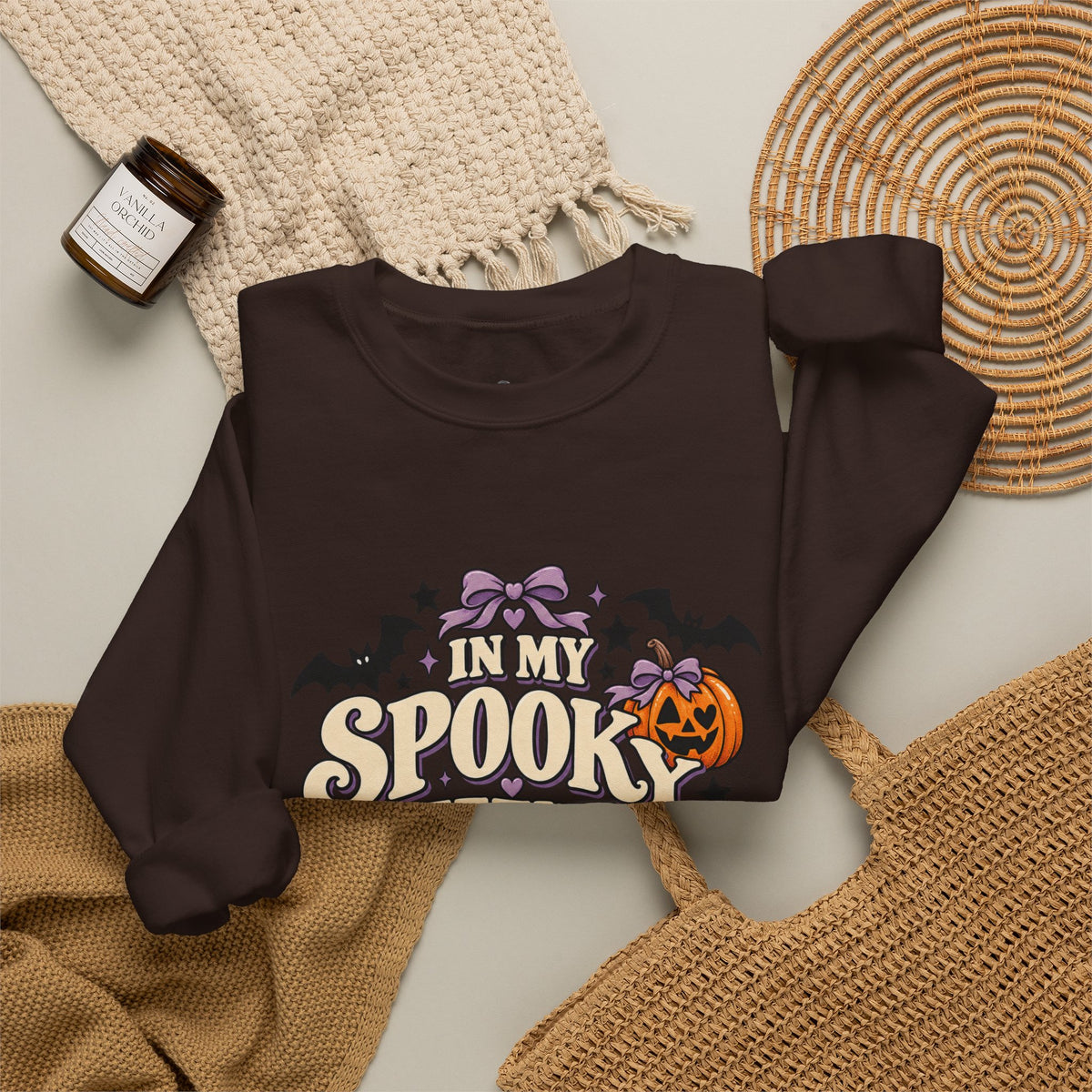 In My Spooky Sweetheart Era | Premium Boutique Crewneck Sweatshirt Halloween Retro Pumpkin Graphic  Cute Spooky Fall Top